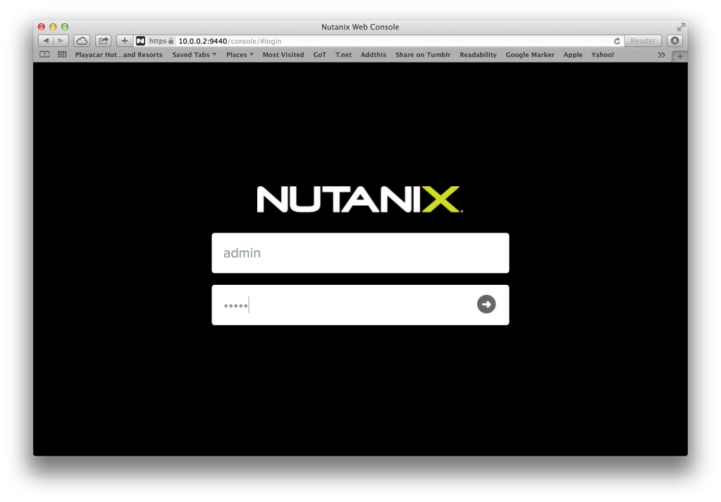 Nutanix - Cluster logon